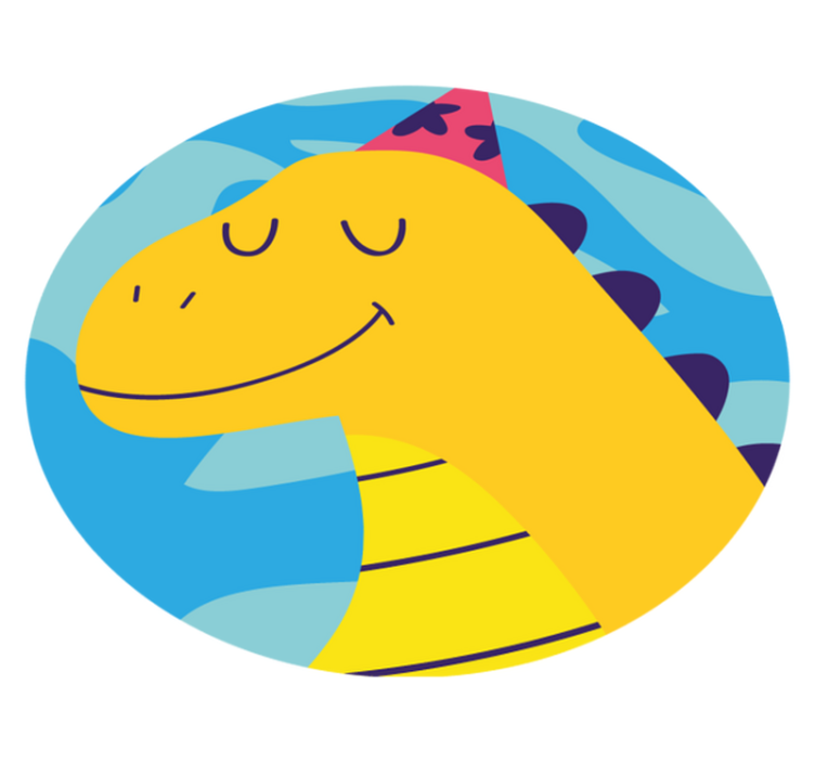 Tappeto vinile per bambini tema della festa dei dinosauri - TenStickers