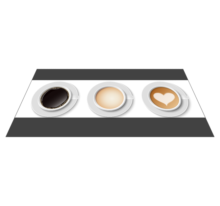 Tappeto pvc cucina runner per tazze di caffè - TenStickers