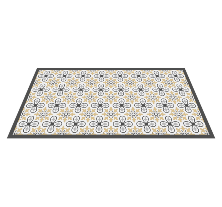 Tappeto vinile geometrico armonia geometrica floreale - TenStickers