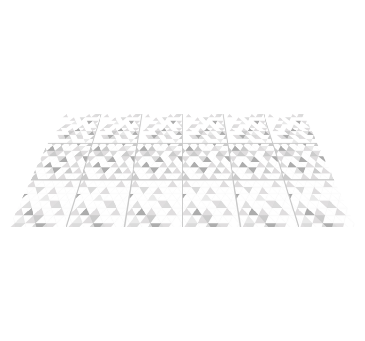 Tappeto vinile geometrico motivi triangolari grigi - TenStickers