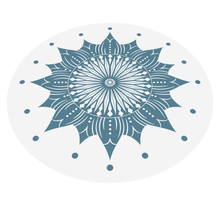 Tappeto vinile mandala mandala floreale intricato - TenStickers