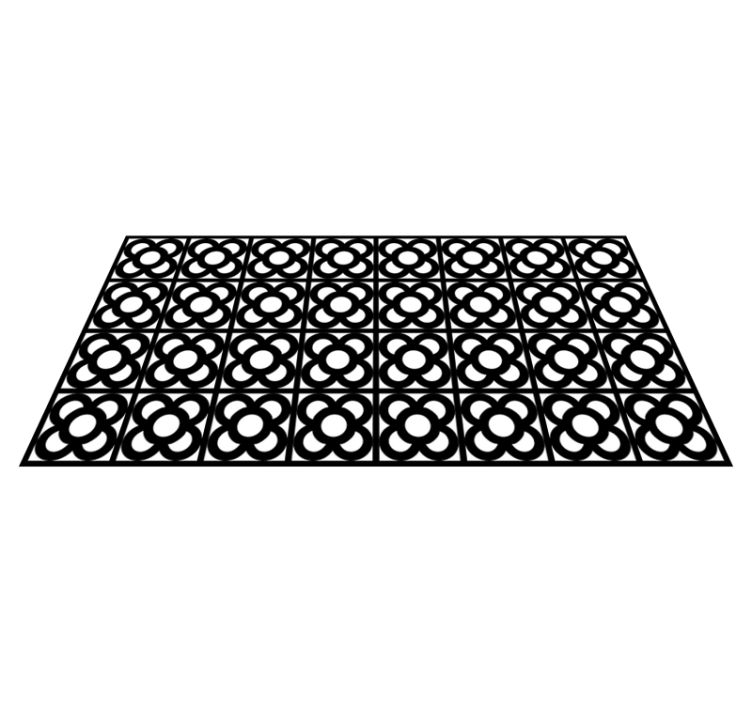 Tappeto vinile geometrico motivi circolari - TenStickers