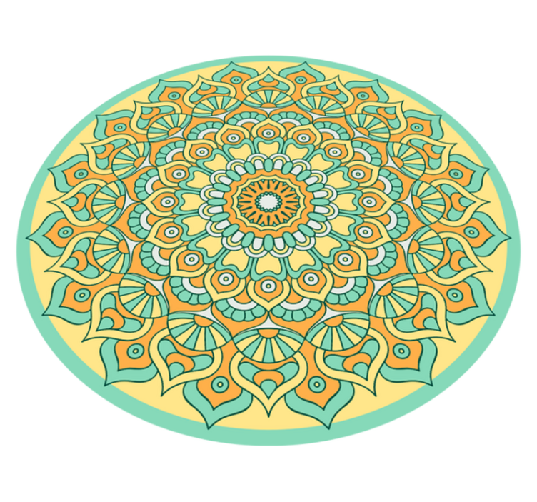 Tappeto vinile Mandala forma circolare mandala - TenStickers