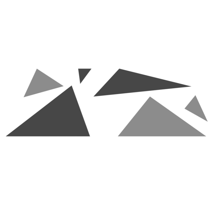 Tappeto vinile geometrico contrasto di forme geometriche - TenStickers