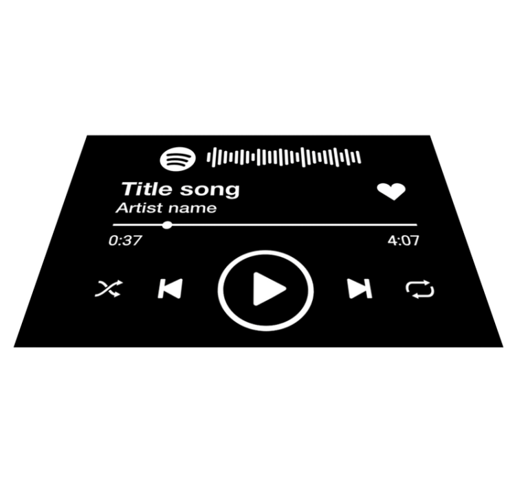 Tappeto vinile con nome interfaccia musicale personalizzata - TenStickers
