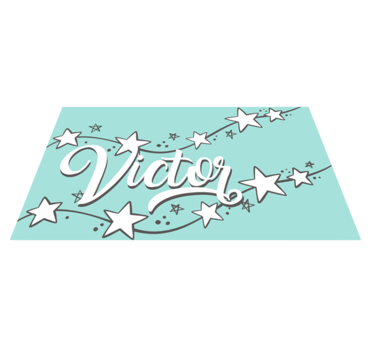 Tappeto vinile con nome polvere di stelle personalizzabile - TenStickers