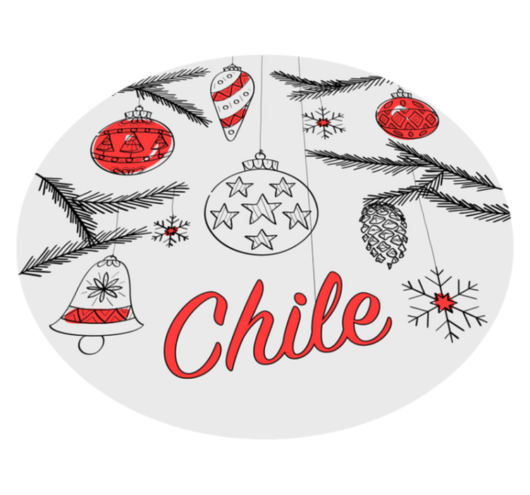 Tappeto Vinile Natale decorazione natalizia del cile - TenStickers