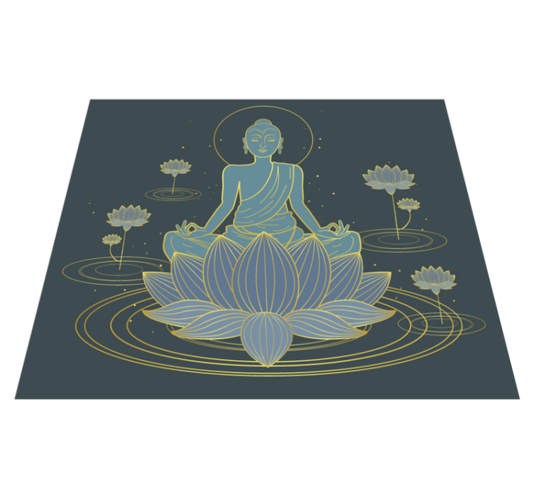 Tappeto vinile Mandala buddha meditativo - TenStickers