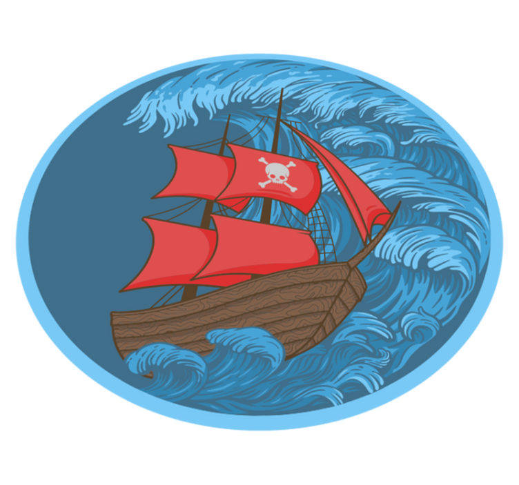 Tappeto vinile giochi tempo di gioco dei pirati - TenStickers