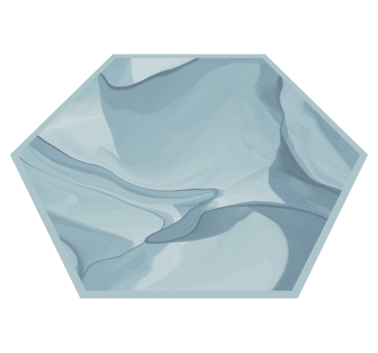 Tappeto vinile motivi onde blu astratte - TenStickers