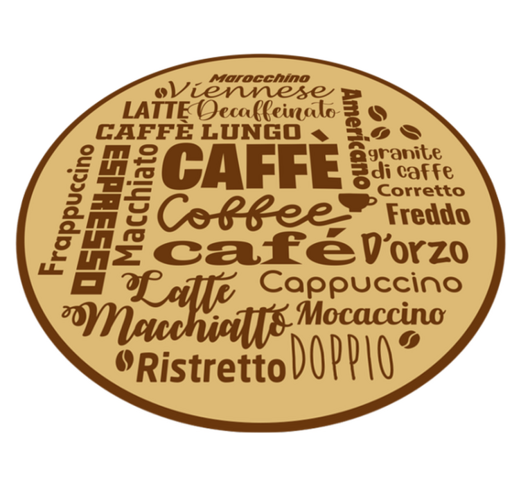 Tappeto vinile frase centrotavola al caffè - TenStickers