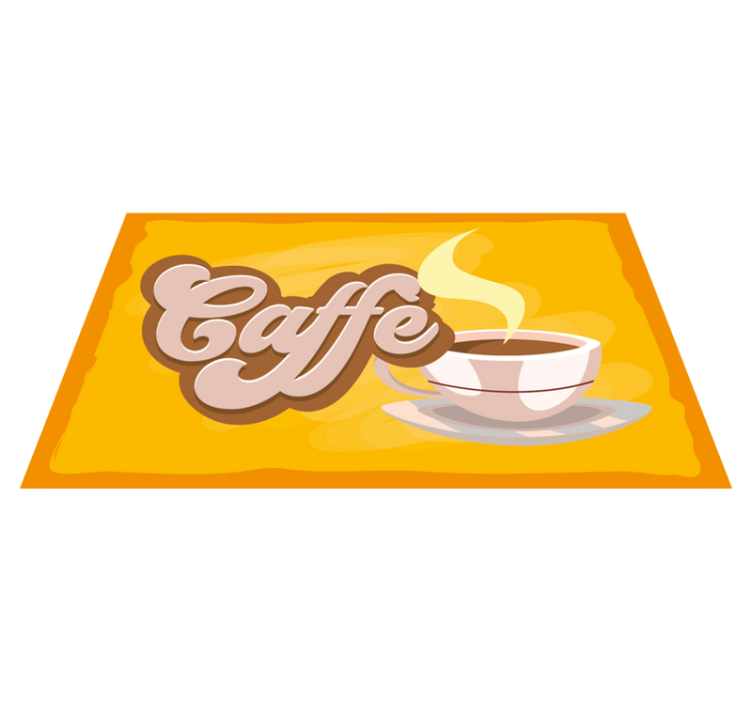 Tappeto pvc cucina progettazione del caffè - TenStickers
