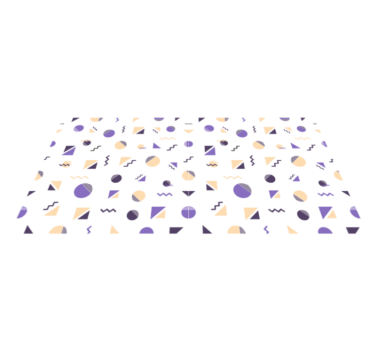 Tappeto vinile geometrico modello di forme geometriche - TenStickers