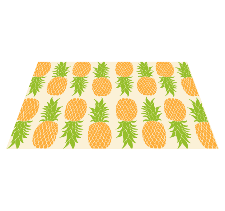 Tappeto vinile fiori modello di ananas - TenStickers