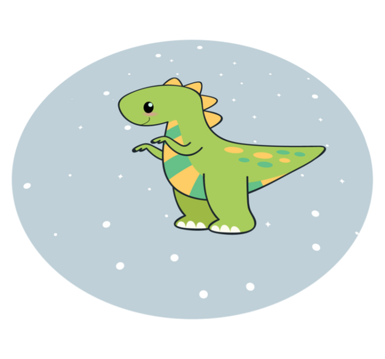 Tappeto vinile per bambini calzature di dinosauro - TenStickers