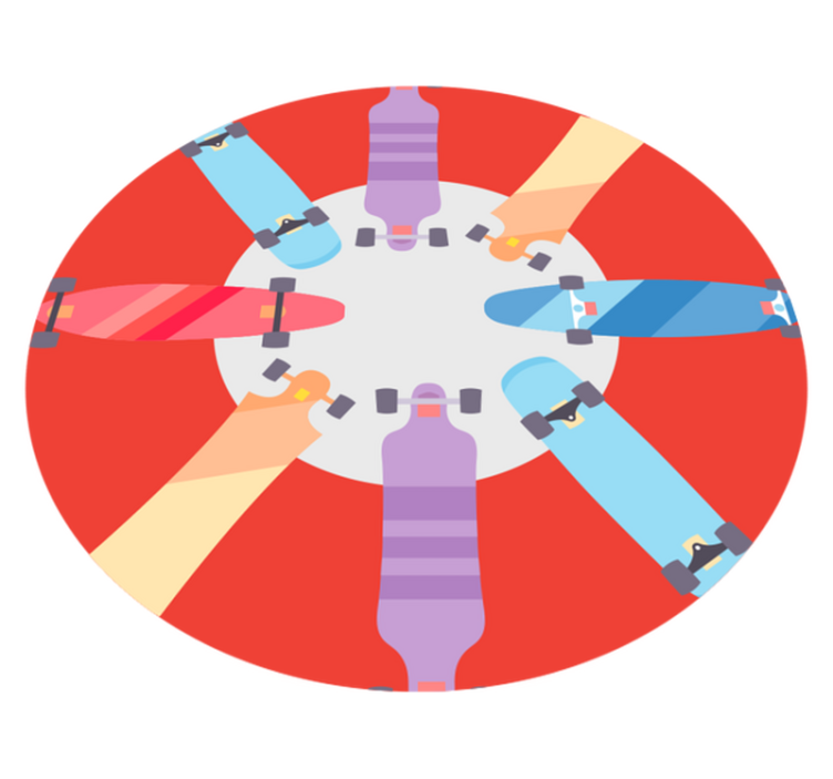 Tappeto vinile giochi gioco da tavolo circolare - TenStickers