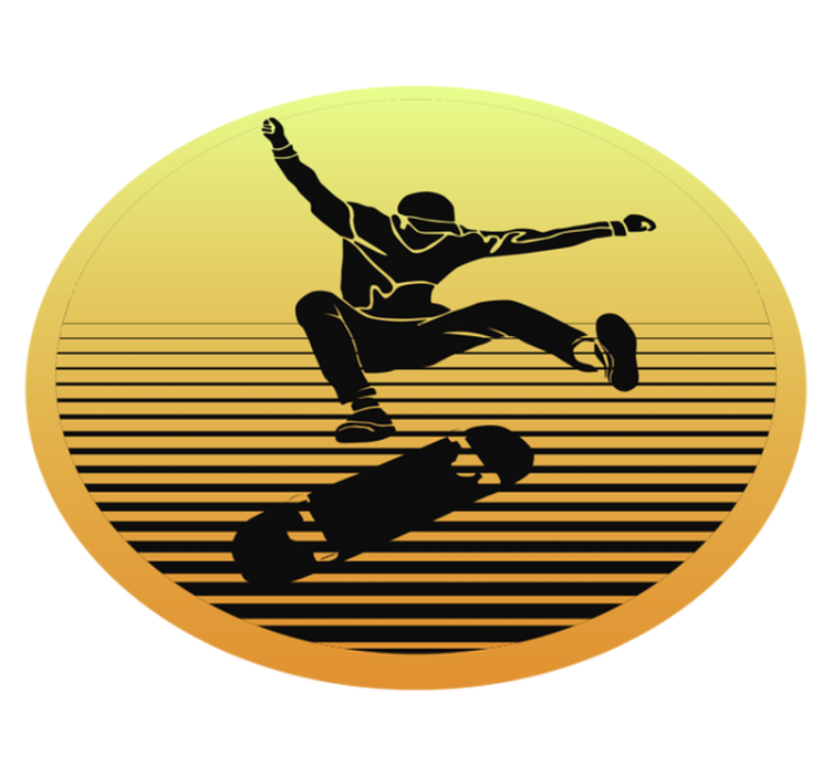 Tappeto vinile per ragazzi sagoma di skateboard - TenStickers