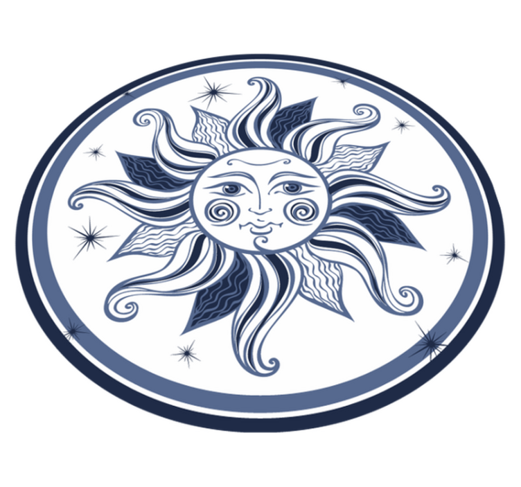 Tappeto vinile per ragazzi modello del sole celeste - TenStickers