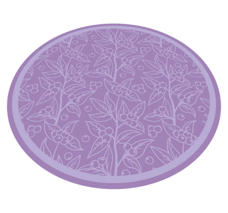 Tappeto vinile fiori rami di bacche di lavanda - TenStickers