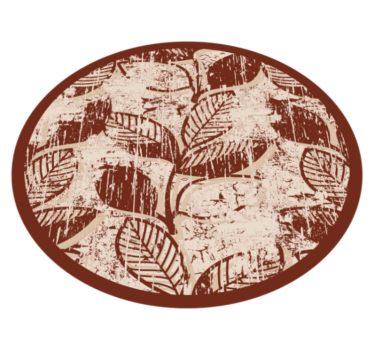 Tappeto vinile natura eleganti motivi a foglia - TenStickers