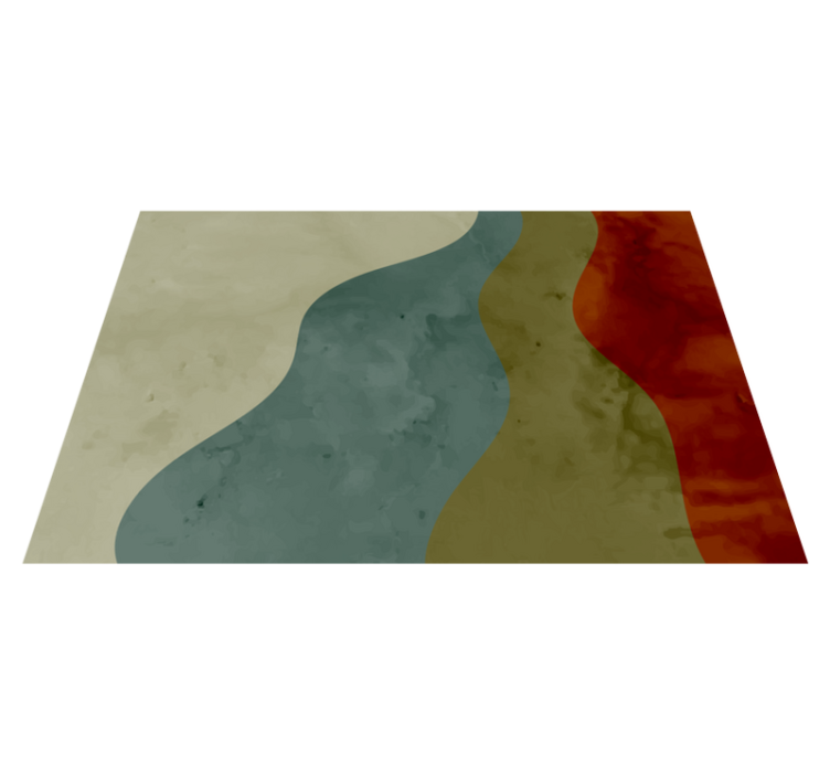 Tappeto in vinile soggiorno motivi ondulati astratti - TenStickers