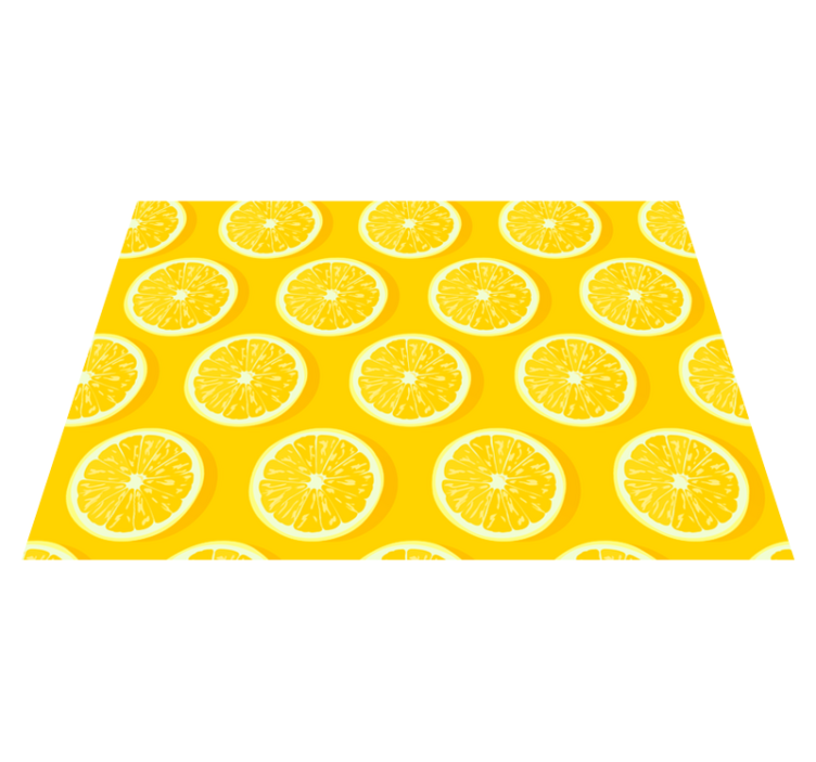 Tappeto pvc cucina motivo a fette di limone - TenStickers