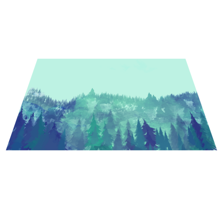 Tappeto vinile natura foresta verde lussureggiante - TenStickers