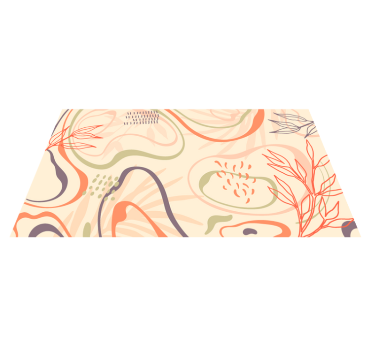 Tappeto vinile natura forme organiche astratte - TenStickers