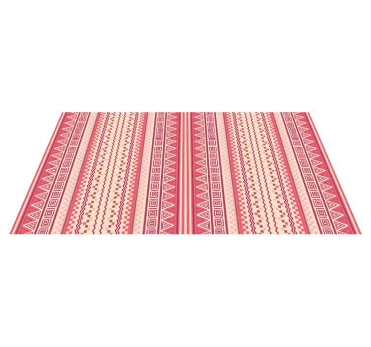 Tappeto vinile etnico kilim a righe rosa - TenStickers