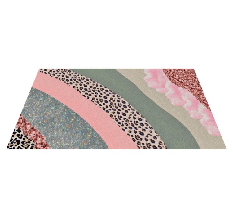 Tappeto vinile camera da letto onde di colore stratificate - TenStickers