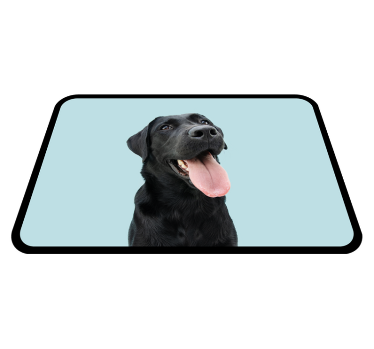 Tappeto vinile animali cane labrador nero - TenStickers