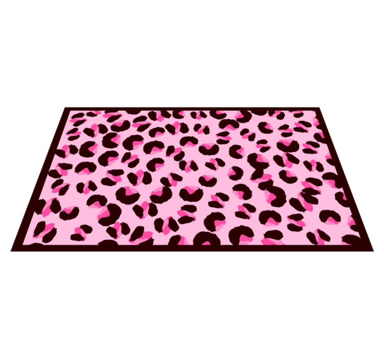 Tappeto vinile stampa animale motivo leopardato rosa - TenStickers