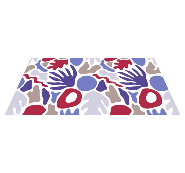 Tappeto vinile minimalista modello di forma astratta - TenStickers