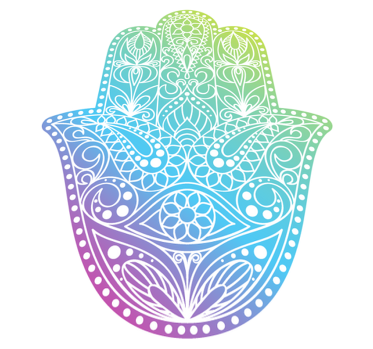 Tappeto vinile Mandala mano di fatima sfumata - TenStickers