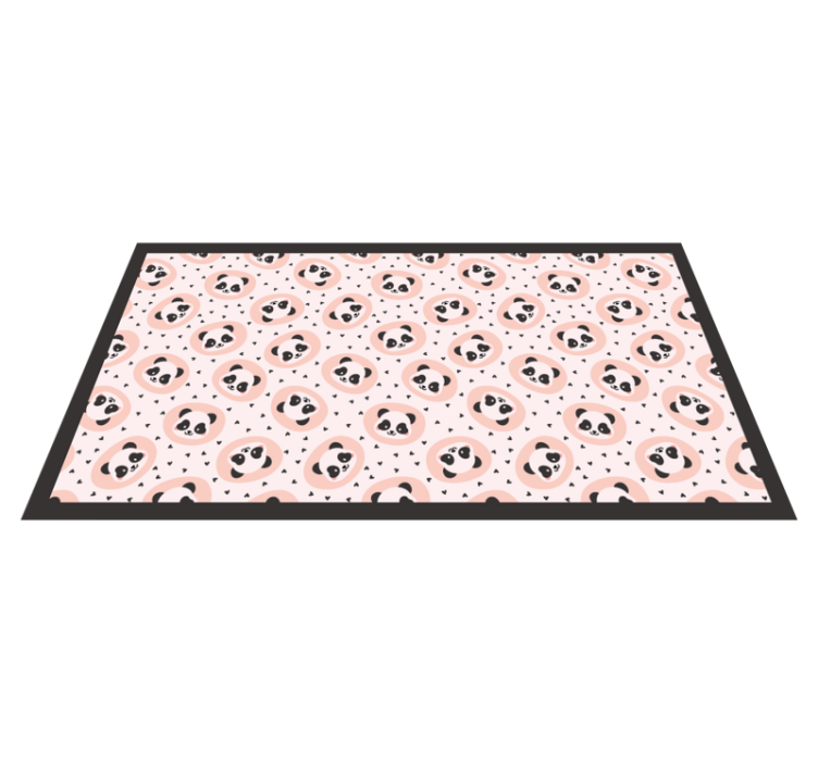 Tappeto vinile animali facce di cuccioli di panda - TenStickers