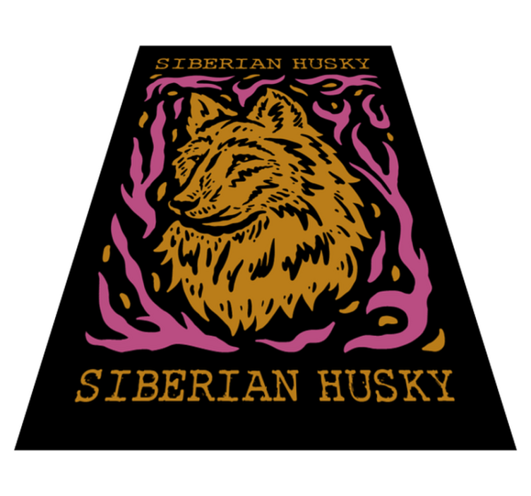 Tappeto vinile animali ritratto di husky siberiano - TenStickers