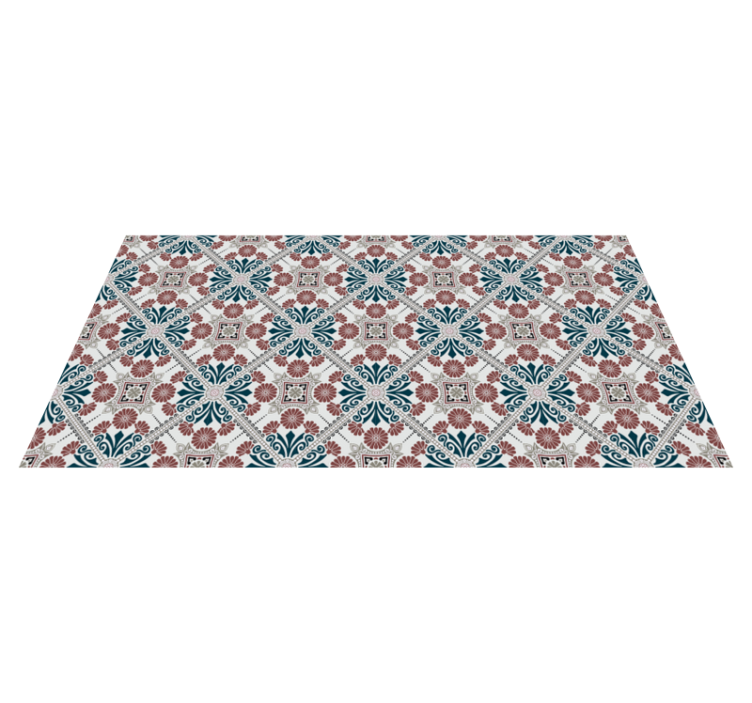 Tappeto vinile piastrelle disposizione botanica - TenStickers