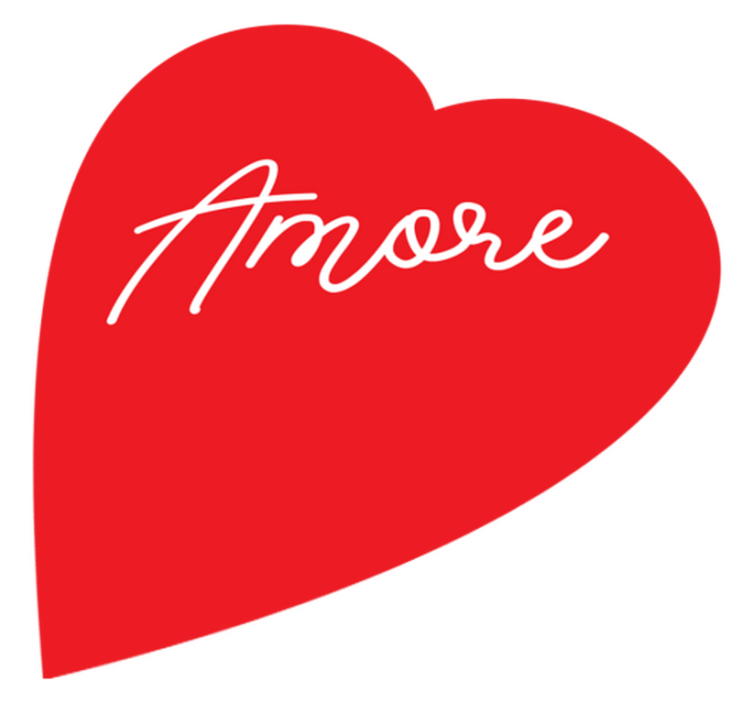 Tappeto in vinile camera da letto Amore cuore - TenStickers