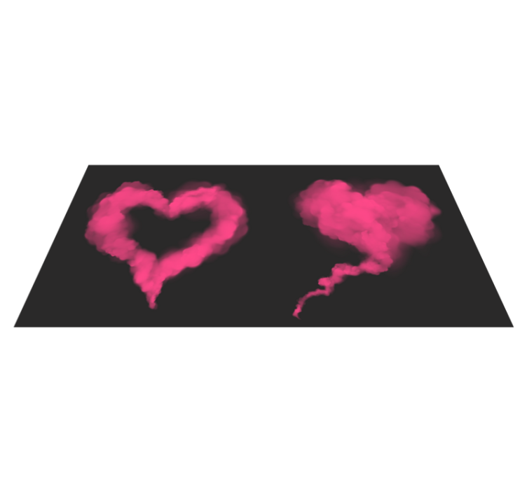 Tappeto vinile camera da letto foschia del cuore rosa - TenStickers