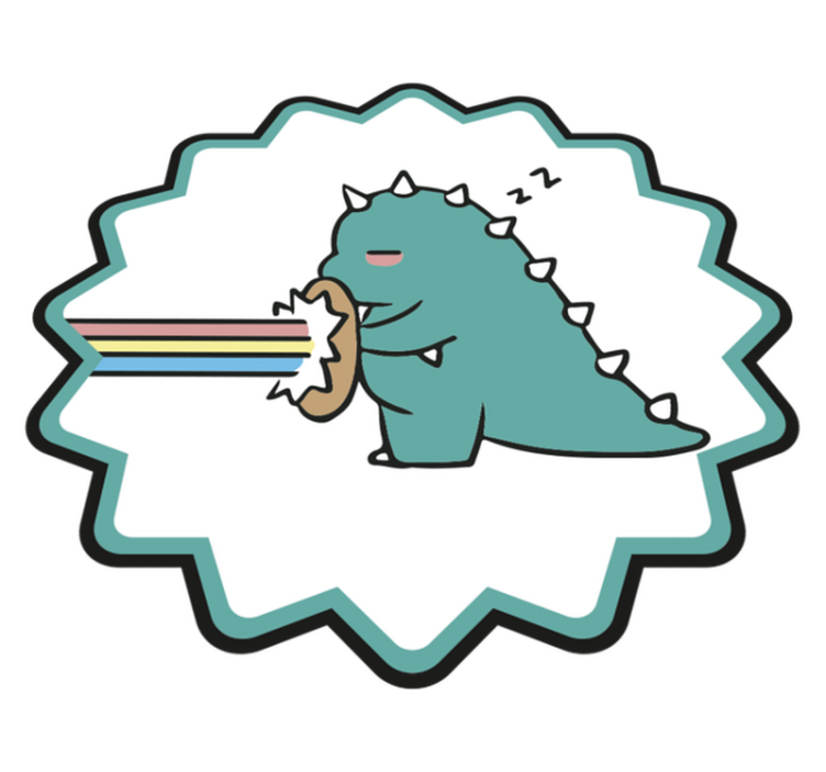 Tappeto vinile per bambini respiro arcobaleno di dinosauro - TenStickers