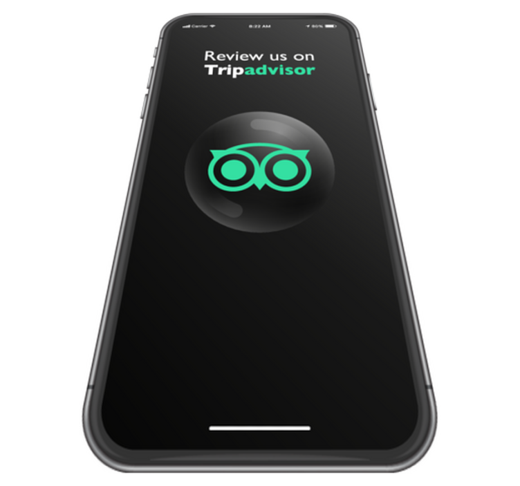 Tappeto vinile saldi lasciaci una recensione su tripadvisor - TenStickers