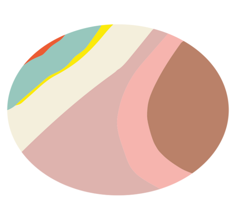 Tappeto vinile rotondo correnti di tonalità delicata - TenStickers