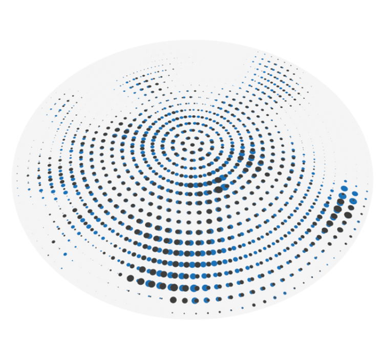 Tappeto vinile geometrico motivo a macchie rotonde - TenStickers