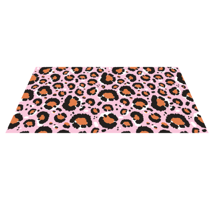 Tappeto in vinile stampa animale Stampa leopardata rosa - TenStickers