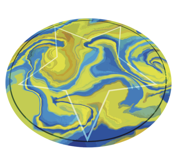 Tappeti vinile motivi stella blu e gialla - TenStickers