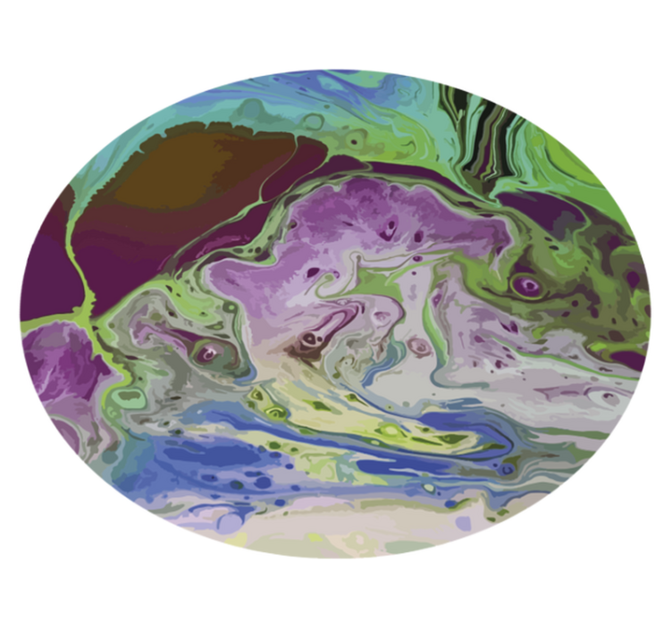 Tappeto vinile motivi elementi di colori vorticosi - TenStickers