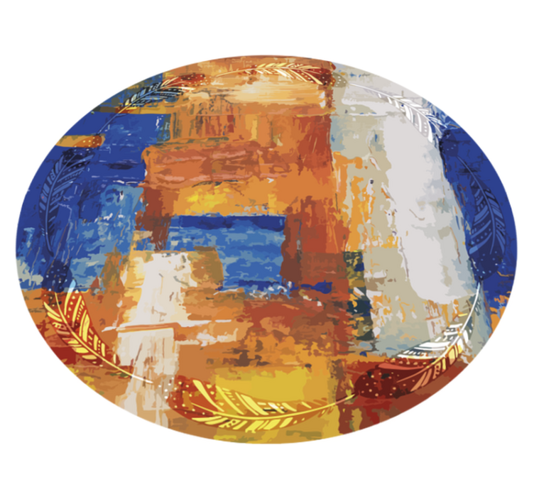 Tappeto vinile minimalista fusione di colori astratti - TenStickers