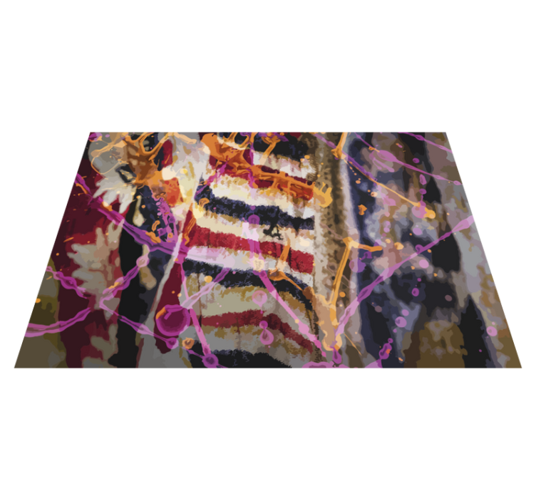 Tappeto vinile motivi flusso di colore astratto - TenStickers