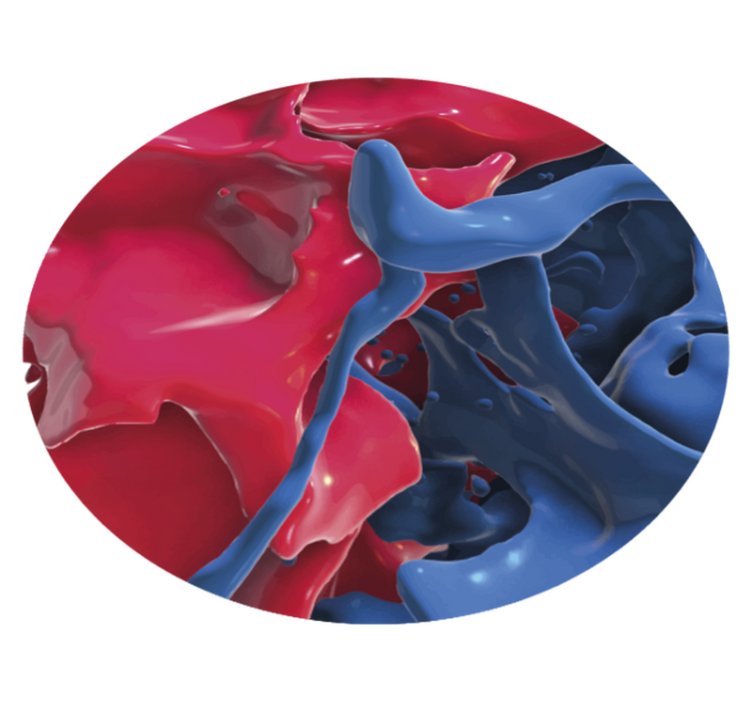 Tappeto vinile motivi flusso di colori astratti - TenStickers