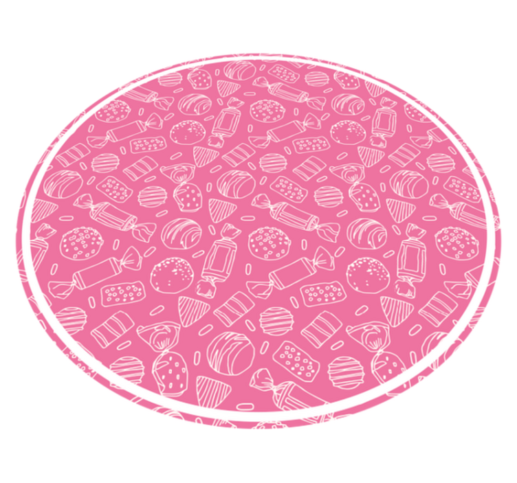 Tappeto vinile per bambini modello cadny rosa - TenStickers